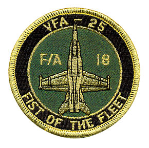 U.S.NAVY �������ɥ���ѥå�/VFA-25 ��FIST OF THE FLEET�� F/A-18 HORNET