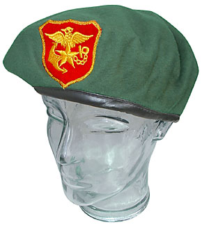 韓国 海兵隊 グリーンベレー/ベレー章付/実物・極上