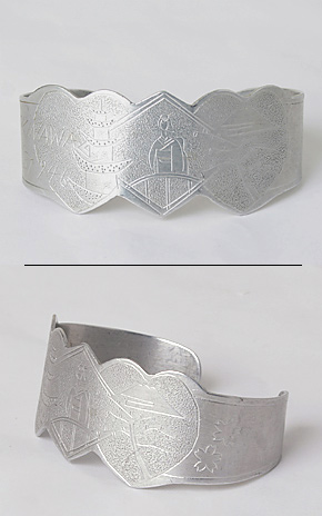 US(�Ʒ�) WWII��40's �ߥ꥿�꡼�֥쥹��å�/OKINAWA 1946/�������/��ʪ���˾�