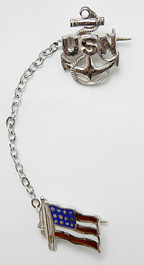 US NAVY(�Ƴ���) WWII �ߥ꥿�꡼ �ԥ�/USN�� & U. S. FLAG �ǥ�����/����/��������/��ʪ��̤����