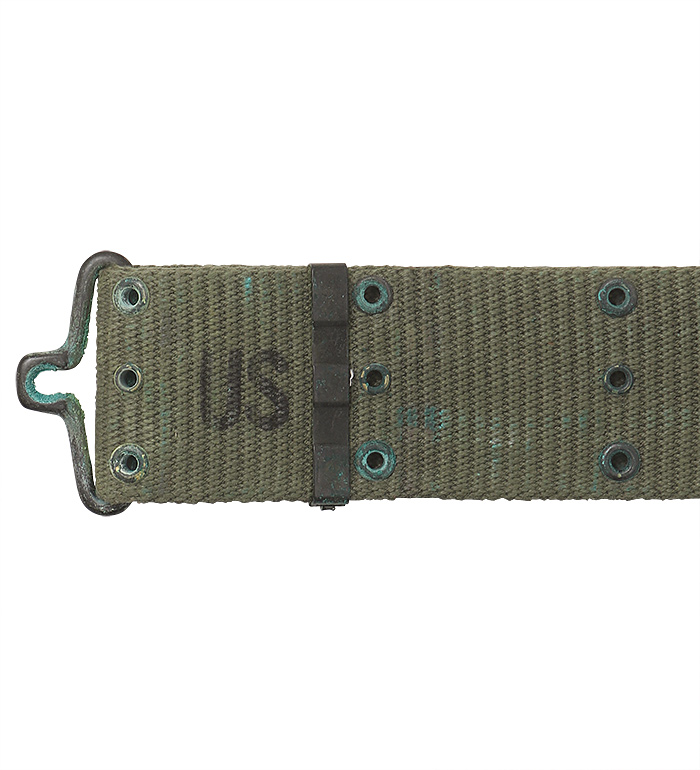 US(米軍) NAM戦 M61ピストルベルト/縦織/金属部若干の緑青あり/実物 