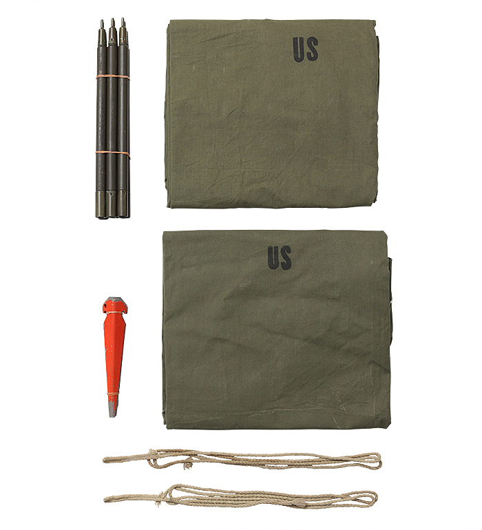 US(米軍) シェルターハーフテント“Pup Tent(パップテント)” 2セット 