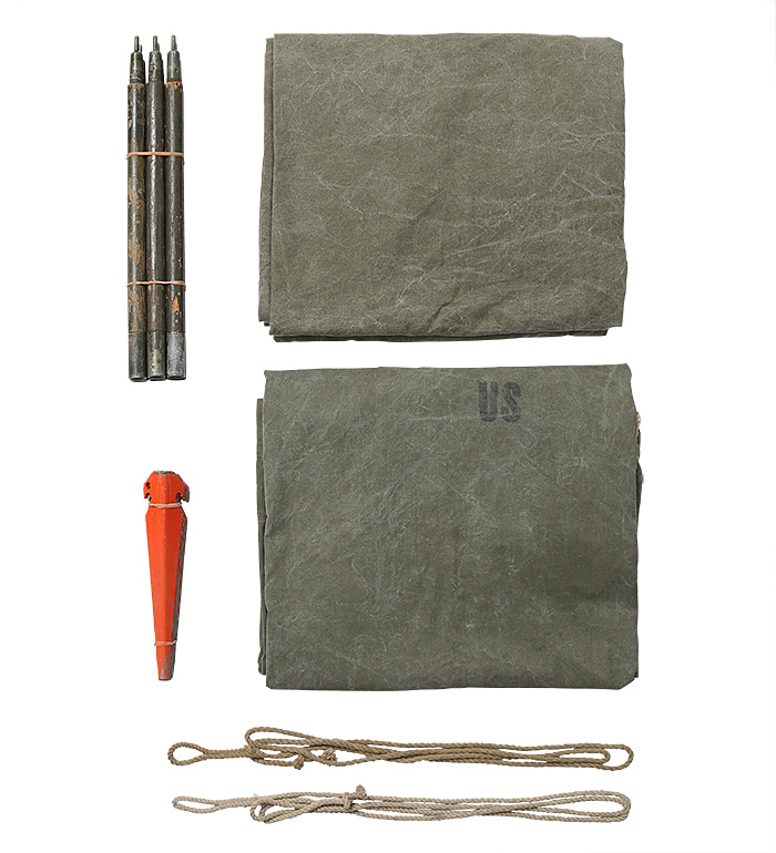 US(�Ʒ�) �����륿���ϡ��եƥ�ȡ�Pup Tent(�ѥåץƥ��)�� 2���å�(�ƥ�Ȱ�ĥʬ)/80s/��ʪ������