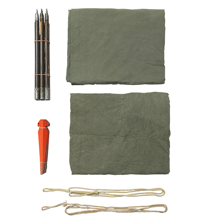 US(�Ʒ�) �����륿���ϡ��եƥ�ȡ�Pup Tent(�ѥåץƥ��)�� 2���å�(�ƥ�Ȱ�ĥʬ)/70s/��ʪ���ɤξ�