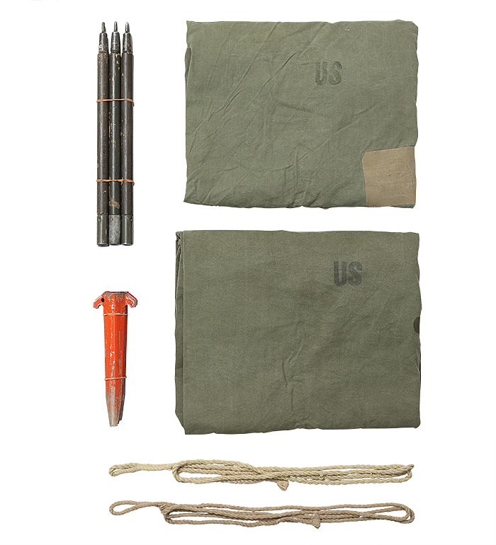 US(�Ʒ�) �����륿���ϡ��եƥ�ȡ�Pup Tent(�ѥåץƥ��)�� 2���å�(�ƥ�Ȱ�ĥʬ)/70s/��ʪ������