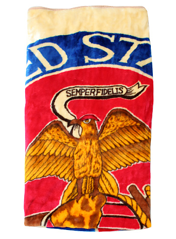 USMC(米海兵隊) フルカラーMCマーク入りブランケット/200 x 210cm/実物