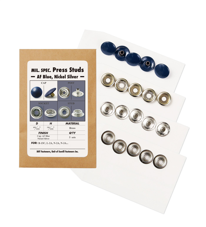 US Mil. Spec. �ɥåȥܥ���/AF Blue(Cap)/�˥å���ž�/15.24mm��/Scovill����/5�ȥ��å�/����