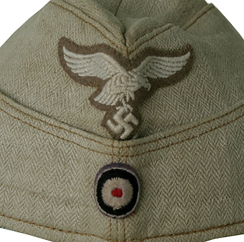 WWII ドイツ空軍 熱帯地用 HBT 略帽/実物・極上