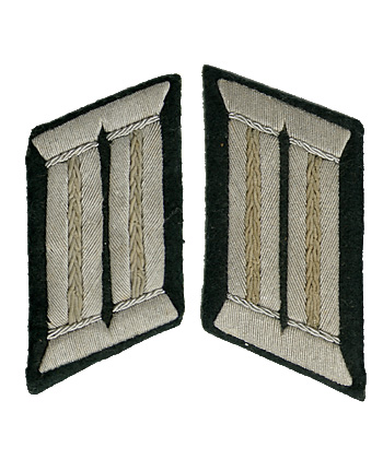 WWII ドイツ国防軍 歩兵 制服用、士官襟章/実物・未使用