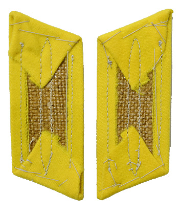 WWII ドイツ国防軍 通信科 礼服用、下士官襟章&袖章/実物・未使用